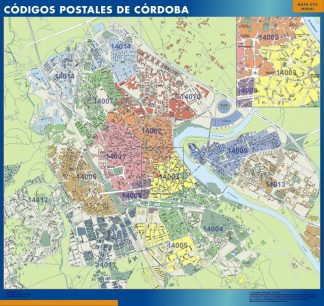 Cordoba códigos postales plastificado