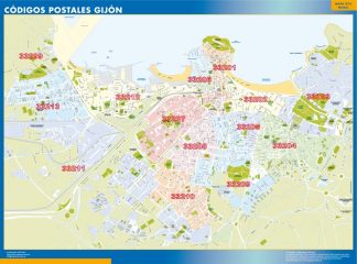Gijon códigos postales plastificado