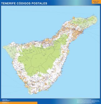 Isla Tenerife códigos postales plastificado