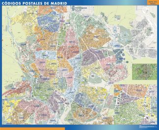 Madrid códigos postales plastificado