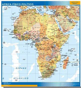 Mapa Africa plastificado