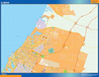 Mapa Ajman plastificado