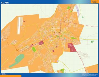 Mapa Al Ain plastificado