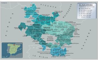 Mapa Alava por municipios plastificado