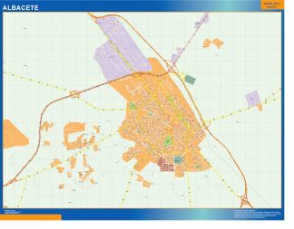 Mapa Albacete callejero plastificado