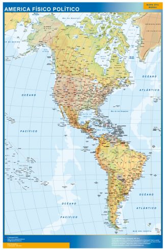 Mapa America plastificado