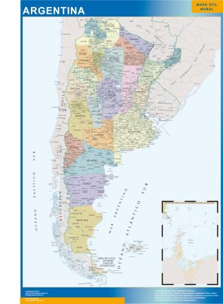 Mapa Argentina plastificado