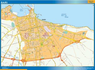 Mapa Bari plastificado