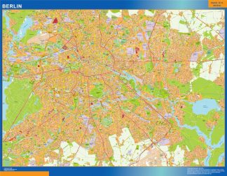 Mapa Berlin en Alemania plastificado