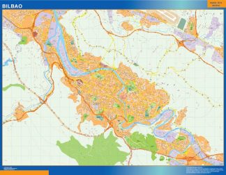 Mapa Bilbao callejero plastificado