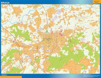 Mapa Braga en plastificado