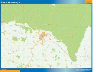 Mapa Braganca área urbana plastificado