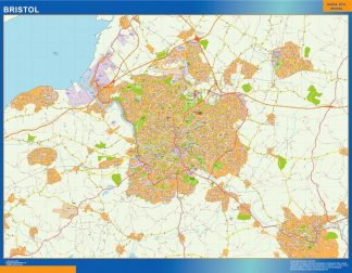 Mapa Bristol plastificado