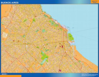 Mapa Buenos Aires en Argentina plastificado