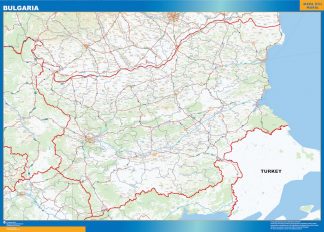 Mapa Bulgaria plastificado