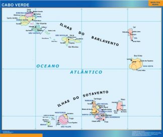 Mapa Cabo Verde plastificado
