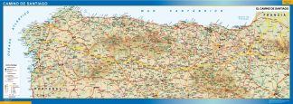 Mapa Camino Santiago plastificado