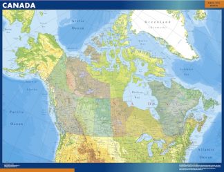 Mapa Canada plastificado