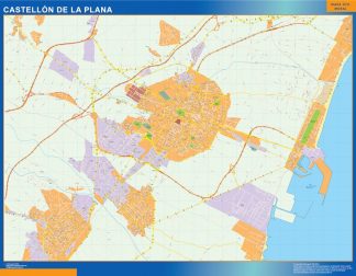 Mapa Castellon de la Plana callejero plastificado