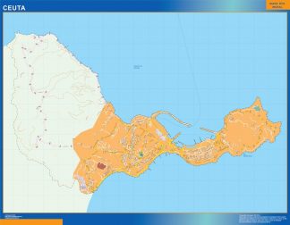 Mapa Ceuta callejero plastificado