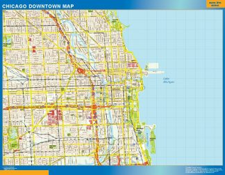 Mapa Chicago downtown plastificado