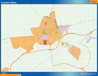 Mapa Ciudad Real callejero plastificado