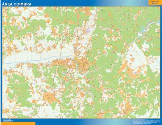 Mapa Coimbra área urbana plastificado