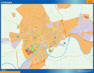 Mapa Cordoba callejero plastificado
