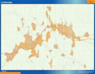 Mapa Cordoba en Mexico plastificado