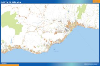 Mapa Costa Malaga plastificado