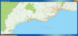 Mapa Costa Sol plastificado
