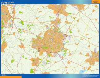 Mapa Coventry plastificado