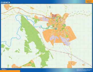 Mapa Cuenca callejero plastificado