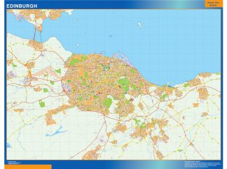Mapa Edinburgh plastificado