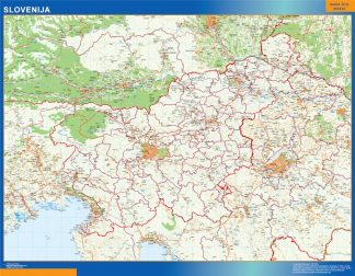 Mapa Eslovenia plastificado