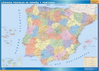Mapa Espana Codigos Postales plastificado