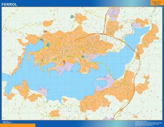 Mapa Ferrol callejero plastificado