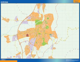 Mapa Girona callejero plastificado
