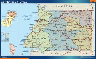 Mapa Guinea Ecuatorial plastificado