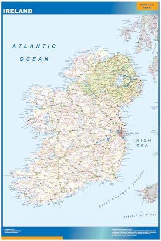 Mapa Irlanda plastificado
