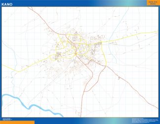 Mapa Kano en Nigeria plastificado