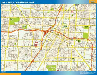 Mapa Las Vegas downtown plastificado