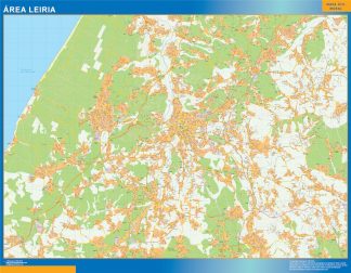 Mapa Leiria área urbana plastificado