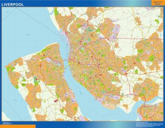 Mapa Liverpool plastificado