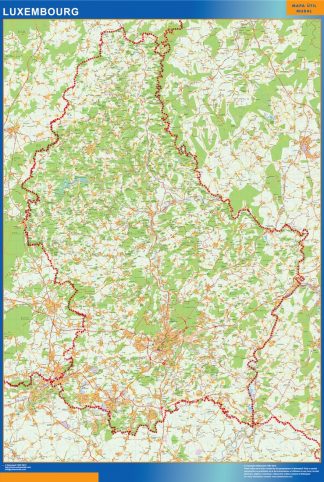 Mapa Luxemburgo plastificado