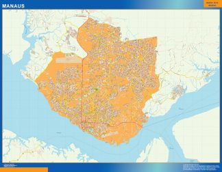 Mapa Manaus Brasil plastificado
