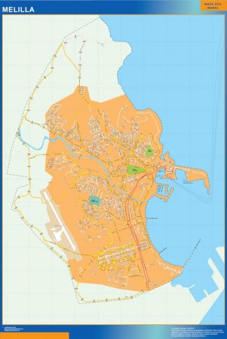 Mapa Melilla callejero plastificado