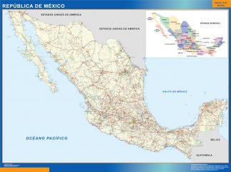 Mapa Mexico plastificado
