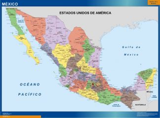 Mapa Mexico Politico plastificado