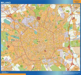 Mapa Milano plastificado